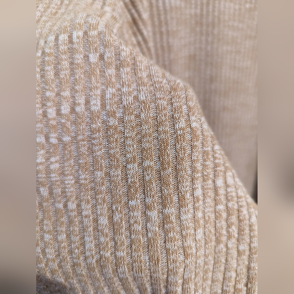 Maternity Cross-Front Rib-Knit Turtleneck Nursing Top - Picture 4 of 5